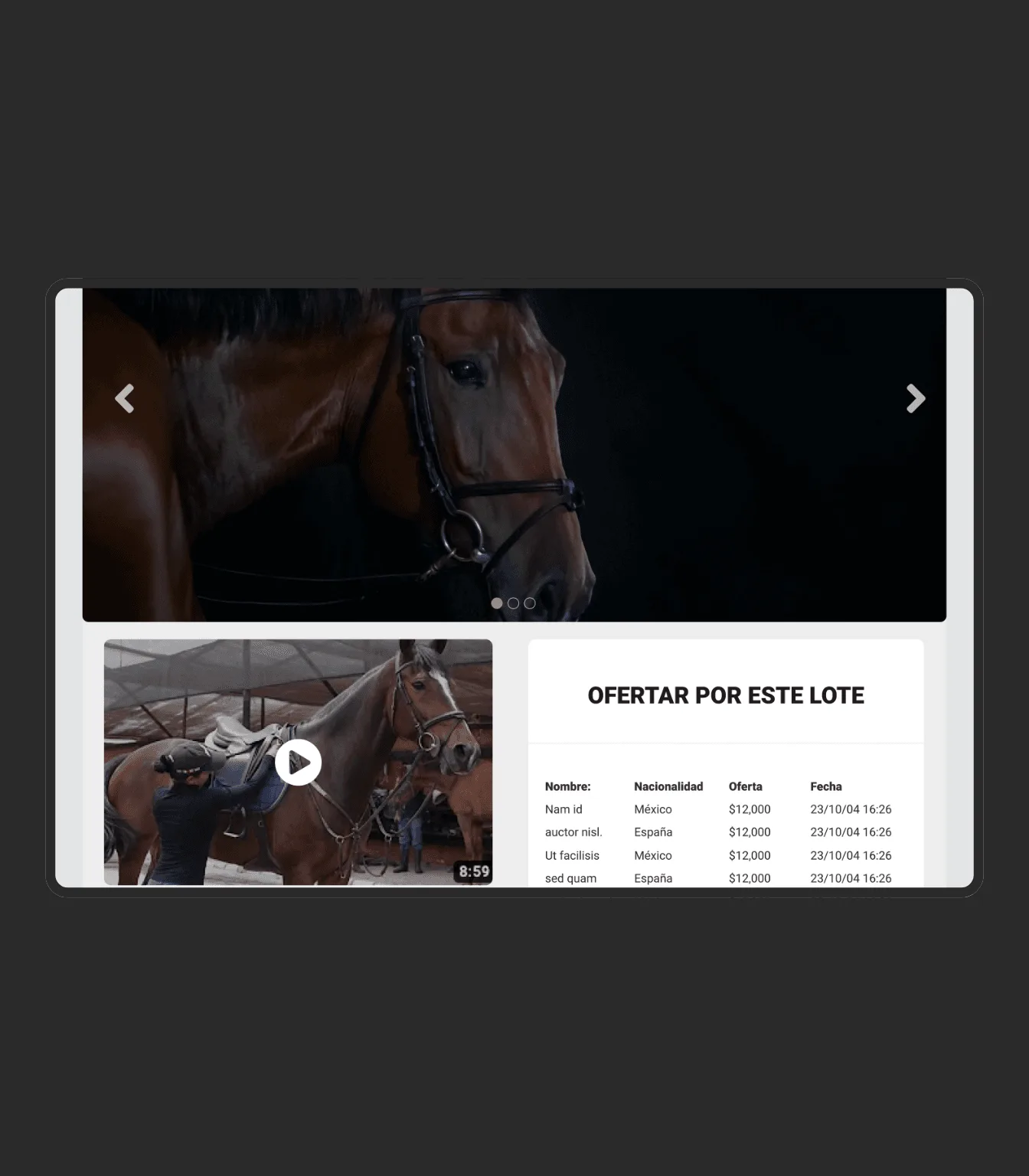 Horsebook results